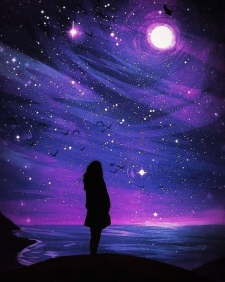 Фиолетово-Черные Мальвы