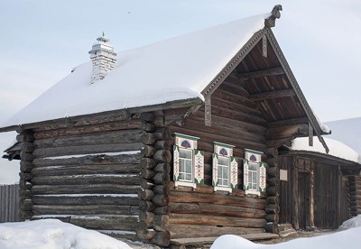 В зимней деревне